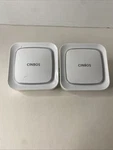 2 Cinbos Wireless Doorbells, White, Used. Fixed Price $9.99.