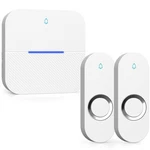 Aida Lighted Wireless Doorbell For Home, 2 Buttons & 1 Receiver, White. Fixed Price $28.88.