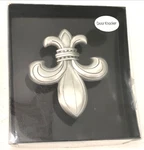 Pewter Fleur Lis Door Knocker By Ganz 4.5" X 4" Elegant Decorative Accent. Fixed Price $28.95.