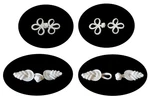 Off White Black Chinese Frog Decorative Button Knot Closure Lot 6 Pairs. Fixed Price $8.99.