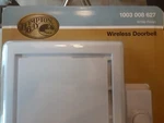 Hampton Bay Wireless Doorbell #1003008627 White Finish. Fixed Price $16.00.