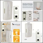 2-NOTE Mechanical Door Bell Chime With Button And Viewer, Silver. Fixed Price $49.92.