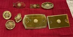 Vintage Lot Of 8 Baldwin Brass Doorbell Push Buttons With Plates. Fixed Price $79.99.