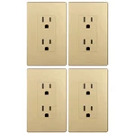 Matte Finish Decorator Receptacles 15A 125V Pack Gold Lider LR15-TR-GDSWP4P. Fixed Price $79.99.
