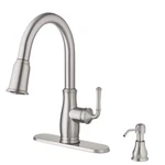 Glacier Bay Kagan Stainless Steel 15" Pull Down Kitchen Faucet 360 Swivel. Fixed Price $44.99.