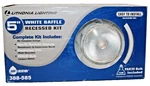 Lithonia Lighting LK5BMW 5" White Baffle Recessed Kit With Bulb. Fixed Price $12.99.