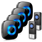 Wireless Doorbell For Home, Waterproof Chime Kit Operating Black. Fixed Price $66.64.