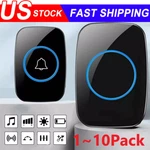 Waterproof Wireless Doorbell Adjustable Volume 1000FT Plugin Receiver 38 Chime. Fixed Price $12.08.
