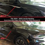 Precut Upper Door Chrome Trim Blackout Kit For 2024-25 Lincoln Nautilus. Fixed Price $28.95.