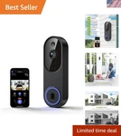 1080P Wireless Video Doorbell: Smart Security With Ai Detection & Night Vision. Fixed Price $16.19.