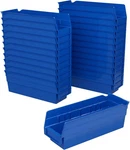 Akro-mils Plastic Shelf Bins 12" X 4" Heavy Duty Blue 24-PACK. Fixed Price $58.67.
