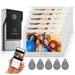 Wlan Video Intercom System 6X 7'' Touch Monitor Wired Phone Doorbell. Fixed Price $119.99.