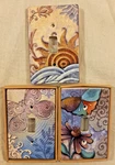 3X Ganz Single Switch Plate Outlet Cover - Painted Ceramic Butterfly Sun. Fixed Price $6.00.
