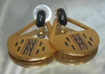 South West Vintage 1980'S Black Enamel Door Knocker Pierced Earrings 65F4. Fixed Price $27.99.