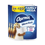 Charmin Ultra Soft Cushiony Touch Toilet Paper, 24 Family Mega = 123 Regular .... Fixed Price $48.19.