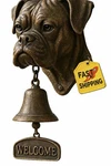 Vintage Boxer Dog Doorbell Wall Mount Bronze Knocker Fast Ship. Fixed Price $26.99.