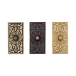 Rectangular Fern Push Button Victorian Doorbell - The Fairmont 3 Finishes. Fixed Price $23.14.