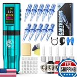 Wormhole Wireless Tattoo Machine Kit W/ Digital Led, 1800MAH Battery, 4MM Stroke. Fixed Price $55.84.
