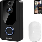 Vanbar Video Doorbell Wireless, 1080P Hd Smart Wifi View With Chime, Pir Mo. Fixed Price $55.99.