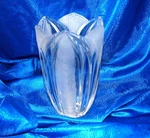 Vintage Heritage Stylesetter 8" 24% Full Lead Crystal Hand Cut & Frosted Vase. Fixed Price $39.95.