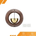 Shopkeepers Bell Wood Door Chime Hanging Magnetic Jingle Brown Round. Fixed Price $16.60.