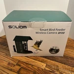 Soliom BF08S Video Camera Bird Feeder With Solar Panel & Wifi. Fixed Price $79.99.