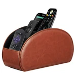 Tv Remote Control Holder Leather Caddy Office Desktop Organizer 5 Compartments. Fixed Price $12.99.
