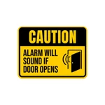 Classic Framed Plus Caution Alarm Will Sound If Door Opens Wall Sign. Fixed Price $12.99.