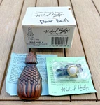 1999 Michael Healy Oil Rubbed Bronze Pineapple Knocker Doorbell Ringer 4". Fixed Price $10.00.
