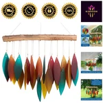 Santa Fe Sandblasted Glass Driftwood Chime - Elegant Outdoor/indoor Art. Fixed Price $49.99.