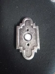 Its About Chime! Decorative Doorbell Push Button Pewter Silver Hammered Art. Fixed Price $19.95.