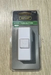 Defiant Wireless Battery Operated Doorbell Push Button White 1009702089. Fixed Price $12.99.