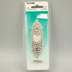 Vintage Patton Lighted Pushbutton Door Bell Hammered Metal 1990S. Fixed Price $15.00.