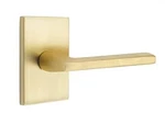 Emtek 5052HLOUS4 Dummy Set, Modern Rectangular Rosette, Helios Lever, Satin Bras. Fixed Price $153.00.