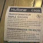 -nutone C909 Tri-volt Transformer Door Chime,. Fixed Price $18.00.