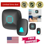 Classic Black Wireless Doorbell With 36 Chimes And Led Flash Alert Feature. Fixed Price $18.99.