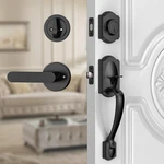Calzibeno Front Door Lock Set, Black Handle Deadbolt Vint.... Fixed Price $79.30.