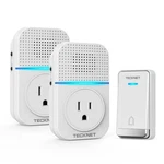 Tecknet Wireless Doorbell, Self-powered, 0-110DB, Plug-through, 1300FT Range. Fixed Price $44.98.