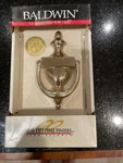 Baldwin Forged Door Knocker New Oid Stock Polished Brass: # 90102-003. Fixed Price $50.00.
