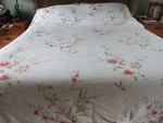 Coming Home King Size Pink Peach Floral Reversible Duvet Cover Piping Buttons. Fixed Price $46.95.