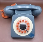 Vtg Aei Push Button Desk Phone Wild & Wolf Orange Retro Model 7102(S). Fixed Price $42.49.