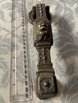 Cast Iron Heavy Bronzed 8 Long Antique Inspired Lion Design Door Knocker Euc. Fixed Price $68.00.