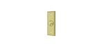Deltana BBSR333U3 Bell Button, Rectangular With Rope Pattern In Polished Brass. Fixed Price $29.55.
