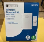 Wireless Doorbell Kit, Battery Operated, Melodies #6291125 Utilitech. Fixed Price $5.00.