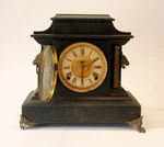 Antique C.1900 E. Ingraham Mantel Clock Bristol Conn Lion Head Column. Fixed Price $89.99.