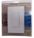 Lutron Dvwfsq-fh-wh Diva Single-pole Or 3-WAY Fan Control, White. Fixed Price $19.95.