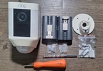 Ring Spotlight Battery Wireless Security Camera W/ 2 Batteries&accessories. Fixed Price $100.00.