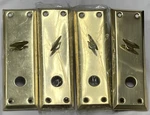 Lot Of Escutcheon 2-1/4X7 Plate Door Knob Hole & Thumb Finish Solid Bras. Fixed Price $48.00.