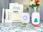 Moko Wireless Doorbell, Plug-in Push Button With 36 Chimes, 4-LEVEL Adjustable. Fixed Price $15.10.