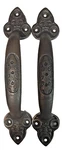 2 Cast Iron Antique Style Large Fancy Barn Door Handles 8-1/4" Free Shipping. Fixed Price $16.50.